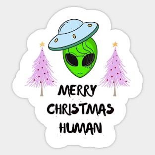 Marry Christmas Human Sticker